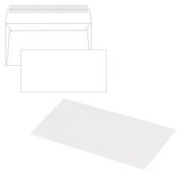Конверты Е65 110х220мм 80 г/м2 отрывная полоса STRIP белые 1000/1000