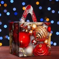 НГ Подарочная коробка 12х12х12см Восторг 1/5/250