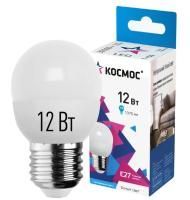 Лампа светодиодная 12W 4500K E27 220V GL45 шарик Космос 1/10/80