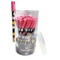 Ручка гелевая синяя 0,5мм прорезин корпус Девочка с котиками Centrum 1/48/864