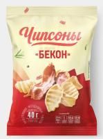 Продукты, Чипсоны чипсы со вкусом бекона 40 г 1/28