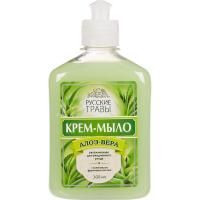 Мыло жидкое крем 300мл пуш-пул РУССКИЕ ТРАВЫ Алоэ Вера 1/12 