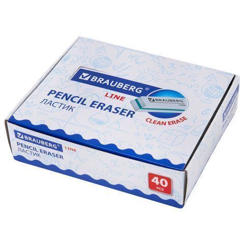 Ластик 57х18х8мм термопластичная резина скошенные края Partner BRAUBERG 1/40/960