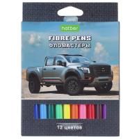 Фломастеры 12цв картонная упаковка круглый корпус JEEPING Хатбер 1/12/192